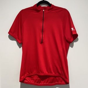 Bellwether Cycling Jersey Short Sleeve Red Half Zip XL